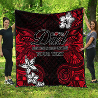 (Custom Personalised) Polynesian Fathers Day Premium Quilt I Love You In Every Universe - Red LT8 Red - Polynesian Pride