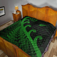New Zealand Rugby Maori Premium Quilt Silver Fern Koru Vibes - Green LT8 - Polynesian Pride