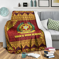Tonga Vava'u High School Premium Blanket Simplified Version - Maroon LT8 - Polynesian Pride