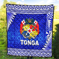 Tonga Coat Of Arms Premium Quilt Simplified Version - Blue LT8 - Polynesian Pride