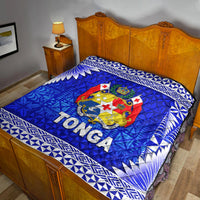 Tonga Coat Of Arms Premium Quilt Simplified Version - Blue LT8 - Polynesian Pride