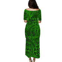 (Custom Personalised) Polynesian Puletasi Dress Tapa Tribal Tattoo Vintage Ver.06 LT14 - Polynesian Pride