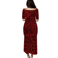 (Custom Personalised) Polynesian Puletasi Dress Tapa Tribal Tattoo Vintage Ver.03 LT14 - Polynesian Pride