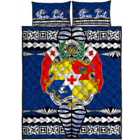 (Custom Personalised) Tonga Ngatu Quilt Bed Set Blue Style LT6 - Polynesian Pride