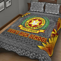 Tonga Vava'u High School Quilt Bed Set Simplified Version - Grey LT8 - Polynesian Pride