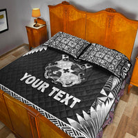 (Custom Personalised) Tonga Coat Of Arms Quilt Bed Set Simplified Version - Black LT8 - Polynesian Pride