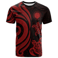 Northern Mariana T Shirt Tentacle Turtle Red Unisex Red - Polynesian Pride