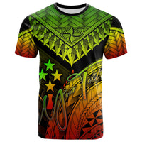 Kosrae Custom T Shirt Reggae Polynesian Necklace and Lauhala Unisex Reggae - Polynesian Pride