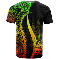 New Caledonia T Shirt Reggae Polynesian Tentacle Tribal Pattern - Polynesian Pride