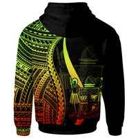 Fiji Custom Hoodie Reggae Tentacle Tribal Pattern Crest - Polynesian Pride