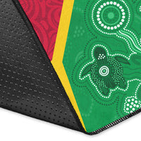 Vanuatu Area Rug Aboriginal Turtle Mix Sand Drawing LT13 - Polynesian Pride