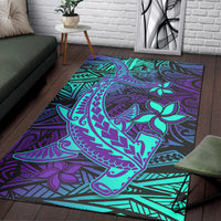Polynesian Area Rug Purple Paradise Hawaiian Tribal Hammerhead Shark LT14 - Polynesian Pride