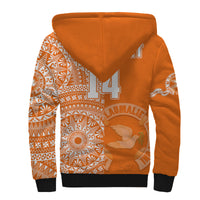 (Custom Text And Number) Tailulu Tonga College Sherpa Hoodie Class Of Year Tongan Ngatu Pattern LT14 - Polynesian Pride