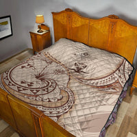 Solomon Islands Premium Quilt - Hibiscus Flowers Vintage Style - Polynesian Pride