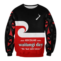 (Custom Personalised) Waitangi Day Sweatshirt Maori Fern and Tino Rangatiratanga Flag LT13 - Polynesian Pride