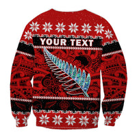 (Custom Personalised) New Zealand Christmas Sweatshirt Paua Shell Silver Fern Meri Kirihimete LT14 - Polynesian Pride