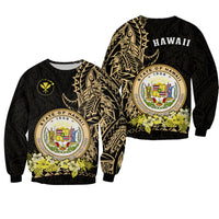 Hawaiian Polynesian Sweatshirt Gold Seal of Hawaii LT13 Unisex Gold - Polynesian Pride