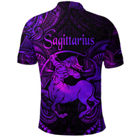 Sagittarius Zodiac Polynesian Polo Shirt Unique Style Purple LT8 - Polynesian Pride
