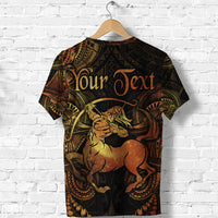 Custom Sagittarius Zodiac Polynesian T Shirt Unique Style Gold LT8 - Polynesian Pride