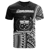 Samoa T Shirt Samamea Polynesian Patterns Unisex Black - Polynesian Pride