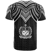 Samoa Custom T Shirt Polynesian Armor Style Black - Polynesian Pride