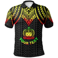 Samoa Custom Polo Shirt Polynesian Armor Style Reagge Unisex Reggae - Polynesian Pride
