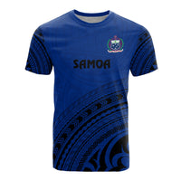 Samoa All Over T Shirt Samoa Coat Of Arms Polynesian Tribal Blue Version Unisex Blue - Polynesian Pride