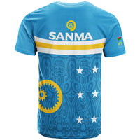 Custom Vanuatu Sanma Province T Shirt Flag Style LT12 - Polynesian Pride