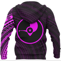Yap Hoodie Yap Flag Polynesian Tattoo Style Pink - Polynesian Pride
