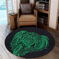 Simple Round Carpet Green AH - Polynesian Pride