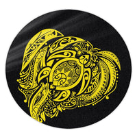Simple Round Carpet Yellow AH Round Carpet Luxurious Plush - Polynesian Pride