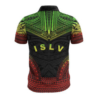 Society Islands Polo Shirt Society Islands Flag Polynesian Chief Tattoo Reggae Version - Polynesian Pride