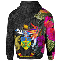 Solomon Islands Hoodie Polynesian Hibiscus Pattern - Polynesian Pride
