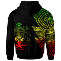 Solomon Islands Custom Personalized Zip up Hoodie Flash Style Reggae - Polynesian Pride