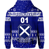 Custom St. andrews High School Christmas Zip Hoodie Simple Style LT8 - Polynesian Pride