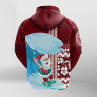 Hawaii Christmas Surfing Santa Claus Mele Kalikimaka Hoodie LT7 - Polynesian Pride