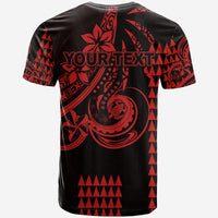 Custom Kakau Hawaiian Polynesian T Shirt Red LT6 - Polynesian Pride