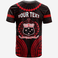 Custom Samoa Ula Nifo Tribal T Shirt Red Style LT6 - Polynesian Pride