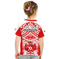 Tonga Rugby Sevens Kid T Shirt Coat of Arms Tribal Polynesian Pattern LT9 - Polynesian Pride