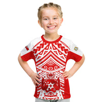 Tonga Rugby Sevens Kid T Shirt Coat of Arms Tribal Polynesian Pattern LT9 - Polynesian Pride