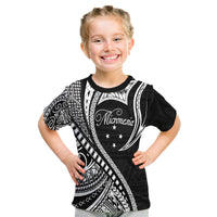 Federated States of Micronesia T Shirt Black Polynesian Wave Style LT9 Kid Black - Polynesian Pride