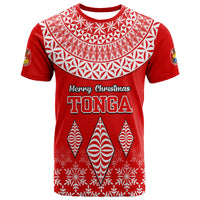 Tonga Kupesi Ngatu Merry Christmas T-Shirt - LT9 Red - Polynesian Pride