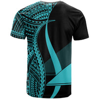 Tokelau T Shirt Turquoise Polynesian Tentacle Tribal Pattern - Polynesian Pride