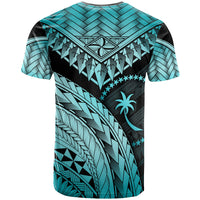 Chuuk Custom T Shirt Turquoise Polynesian Necklace and Lauhala - Polynesian Pride