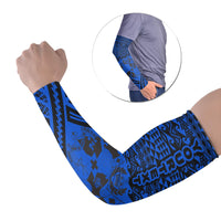 Tonga Custom Personalised Arm Sleeve - Polynesian Style (Set of Two) Blue Set of 2 - Polynesian Pride