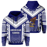 American Samoa Coat of Arms Polynesian Hoodie Active Blue Unisex Blue - Polynesian Pride