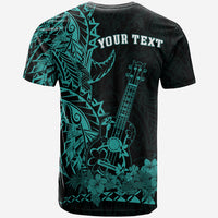 Custom Hawaii Polynesian T Shirt Ukulele Turquoise LT13 - Polynesian Pride