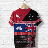 Papua New Guinea and Australia T Shirt Aboriginal PNG and AUS LT13 - Polynesian Pride