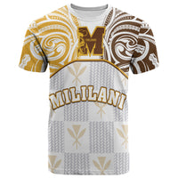 (KAOPUIKI KAIKAINA) Kanaka Mililani High School T Shirt Demodern LT13 Unisex White - Polynesian Pride