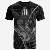 Fiji T Shirt Octopus Style White Color Unisex Art - Polynesian Pride